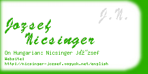 jozsef nicsinger business card